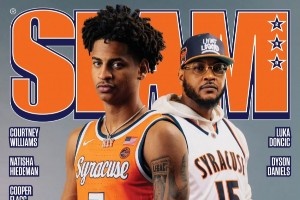 开云注册入口-子承父业！安东尼父子身穿雪城球衣为《SLAM》拍摄杂志封面！